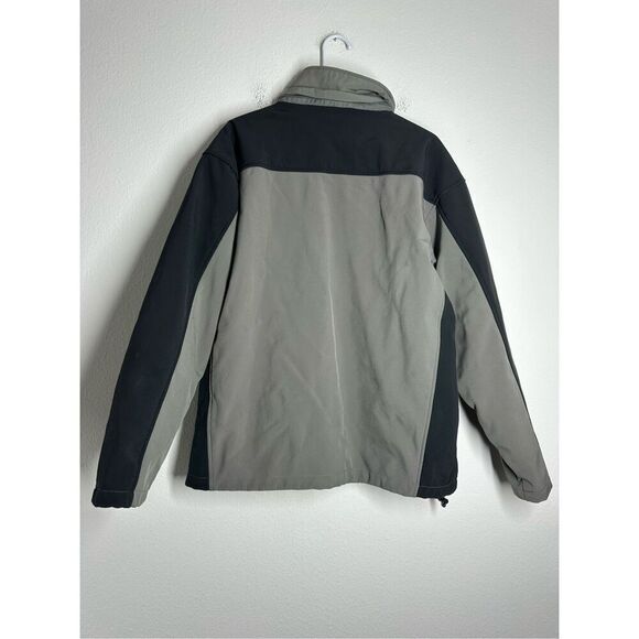 NEW BALANCE MENS GRAY/BLACK ZIP UP Fleece LINED 2in 1 JACKET Sz L No Hood *Notes - Picture 4 of 16